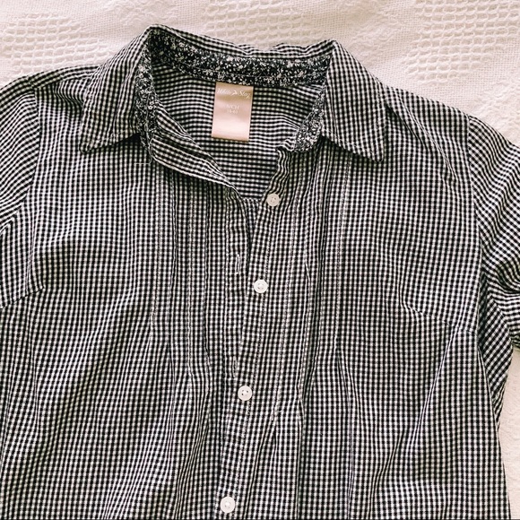 White stag black and white gingham button down - Picture 3 of 5